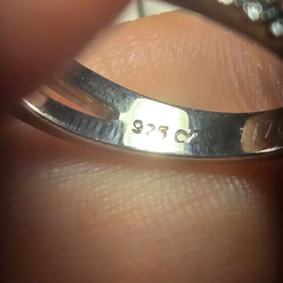 Romance Engagement Sterling Silver Ring Sz 6 - Picture 7 of 10